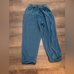 Free People Beach Ella Slouchy Terry Cloth Teal Pants Pants Size Small